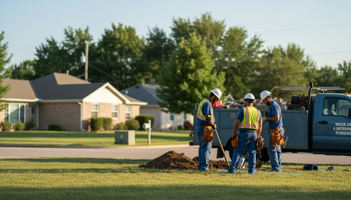 Residential water line and bathroom plumbing service in Clarksville, TX